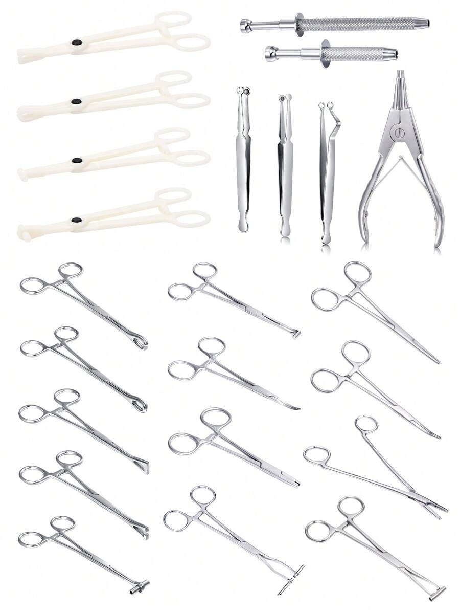 CIZME 1PC Piercing Pliers Tool Set Piercing Tool For All Piercings,Versatile Tool For Nose Ear Lip Navel Tongue Belly Button Septum Eyebrow Nipple Piercings,Piercing Pliers To Change Remove Jewelry,Piercing Pliers To Change Ball Jewelry - Silver - View 1