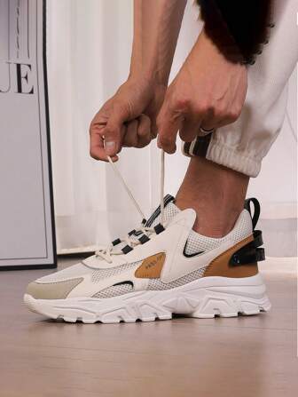 2025 Nieuwe lente herenmode Casual sport hardlopen vaders schoenen, tiener sneakers, veelzijdige ins stijl