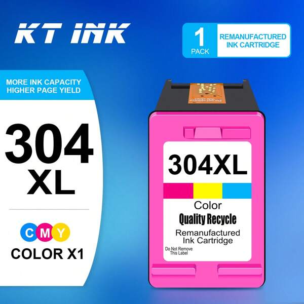 KT INK خرطوشة حبر 304XL متوافقة مع خراطيش الحبر 304 و 304XL متوافقة مع أجهزة أنفي 5010 و 5020 و 5030 و 5032 و أجهزة الحبر 2620 و 2622 و 2630 و 2632 و 2633 و 2634 و 3720 و 3730 و 3733 و 3735 و 3750 و 3760 و 3762 و 3764