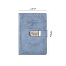 1 Pc Vintage Password Notebook With 200 Pages Of Practical Plan Book Diary Efficiency Handbook Business Meeting Minutes Available For Students/Office Back To School