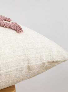 1pc/2pcs "STAYCOZY" Letter Phrase Pillow Cover, Double-Sided Chenille Fabric, Nordic Style Flocked Embroidery, Suitable For Bedroom, Living Room, Outdoor Garden, Holiday Party Decoration, Without Pillow Insert, 30*50cm, 45*45cm