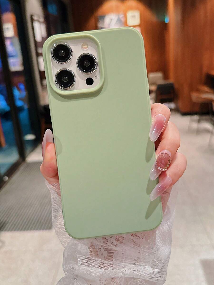 Ốp lưng điện thoại silicon chống sốc TPU mờ màu xanh lá cây Apple tương thích với iPhone 14 Pro Max/16/15 Pro Max/15 Plus/15 Pro/15 Full Cover chống nước chống rơi chống trầy xước - Nhiều màu - Xem 1