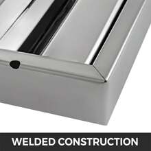 Pack Of 6 Hood Filters 19.5W X 24.5H Inch, 430 Stainless Steel 4 Grooves Commercial Hood Filters, Range Hood Filter For Grease Rated Commercial Kitchen Exhaust Hoods