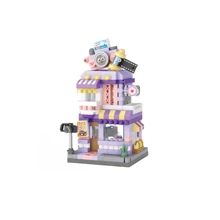 1set ABS City Street Scene Mini Building Blocks, DIY Pet Store Street Scene Toy, Birthday Holiday Gift, Creative Home Decor, Interesting Small Building Challenge Toy, Develops Hands-On And Thinking Skills, Building Blocks Set, DIY Creative Home Decor Room Decoration Toy Educational STEM Toy, Adult Building Blocks Set Gift, Suitable For Holiday Gifts Birthday Gifts Gift-Giving Christmas New Year Valentine's Day Mother's Father's Day Gifts