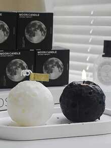 1 Nến thơm hình mặt trăng trang trí bàn ăn, nến thơm mặt trăng, thích hợp cho nhà bếp, phòng khách, bàn ăn, trang trí phòng ngủ, quà tặng sinh nhật - Nhiều màu - Xem 2
