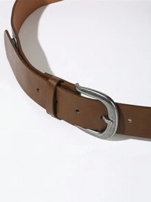 Y2K Retro Style Women's Denim Dress With Belt, Ladies' Belt For Dress Accessory - Brown - View 6