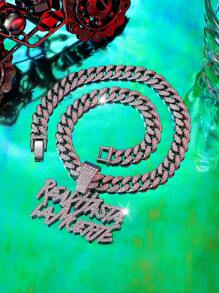 1 Peça Pingente de Colar Masculino Hip Hop Trap Latino para moda de rua, presente