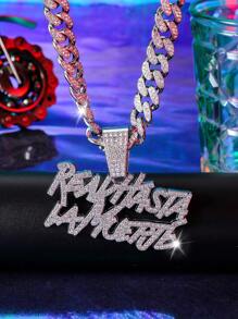 1 Peça Pingente de Colar Masculino Hip Hop Trap Latino para moda de rua, presente