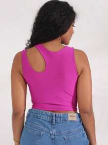 Women Tank Tops & Camis - 玫瑰紅 - 查看 7