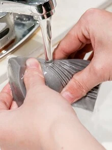 3Pcs Multi-Functional Cleaning Sponge Absorbent Polyvinyl Alcohol Sponge Absorbent Cleaning Sleep Wash Dishes Wash Windows Car Wash Sponge Car Home Cleaning Sponge - Grey - View 6