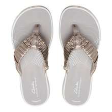 Clarks | Sandalias de dedo tipo chanclas Breeze Rae para mujer - Champán - Ver 3