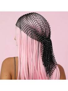 鑲嵌水晶網眼發帽，派對集會必備