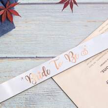 8 Sets Schärpen Junggesellinnenabschied Dekorationen Brautjungfern Schärpen Roségoldfolie Buchstaben für Bridal-Shower & Hochzeitsfeier, Weihnachten