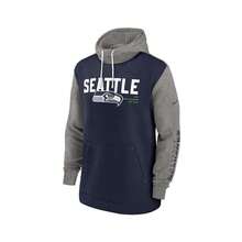Sudadera con capucha tipo novio de color azul marina universitario y bloque de color del Equipo de Fútbol Americano  para hombre - Marina de - Ver 3