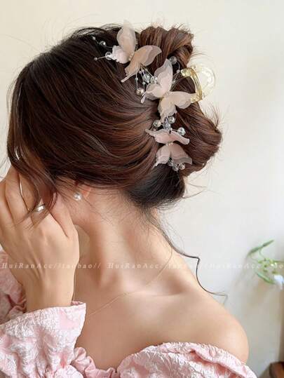 1pc Butterfly Claw Clip - Women's Large Size Elegant & Sweet Hair Accessory For Updo Hairstyles, 2024 New Arrivalhair,Hair Accessory,Hair Accessories,Hair Accessories For Women,Fall,Travel,Hair Tools,Accessories Women,Hair Stuff,Fall,Hair Accessories,Hair Accessories For Women,Travel,Hair Accessories,Accessories Women,Hair Accessory,Hair Accessories Women,Hair Tools,Hair Stuff,Stuff,Beauty Accessories,Gifts,Travel,Gifts For Women,Hair Stuff,Stocking Stuffers