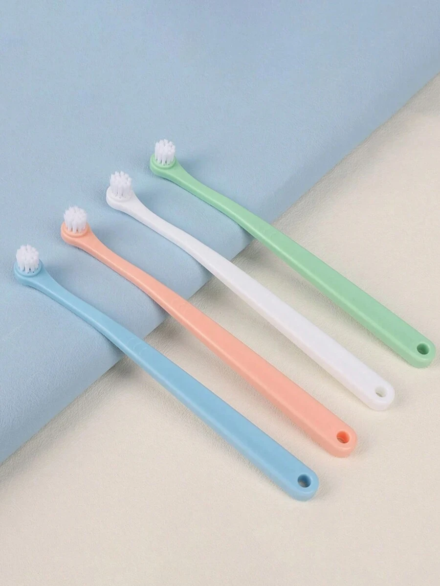 1pc Random Color Pet Toothbrush For Dog And Cat For Teeth Cleaning
