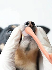 1pc Random Color Pet Toothbrush For Dog And Cat For Teeth Cleaning