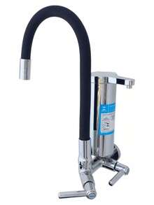 Torneira Gourmet Bica Móvel Para Parede de Cozinha Com Filtro Pró Saúde e Tubo Preto Flexível Com Arejador Cromado Acoplado 2161 C80 - Preto - Visão 3
