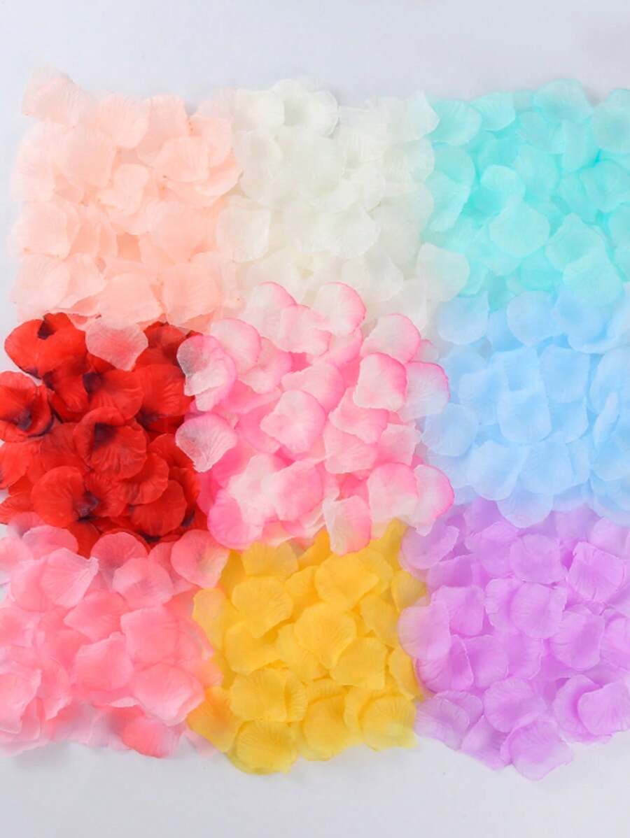 100 cái/gói Cánh hoa hồng cưới, Cánh hoa nhân tạo bằng vải không dệt, Trang trí cho lễ đính hôn, cầu hôn, lễ kỷ niệm, v.v. - cánh hoa - Xem 1