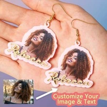 Bộ Bông tai & Vòng cổ tùy chỉnh, Thiết kế kích thước lớn, Nhiều màu sắc và kiểu dáng, Quà lưu niệm lý tưởng, Quà sinh nhật, Quà tặng bất ngờ, Mùa tốt nghiệp, Mùa tựu trường, Du lịch cần thiết - Hồng - Xem 15