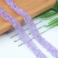 Dây viền đính đá nhựa tự dính nhiều màu, dài 1 thước Anh, dùng để trang trí quần áo/túi xách/giày dép, đồ dùng thủ công tự làm. - Nhiều màu - Xem 22