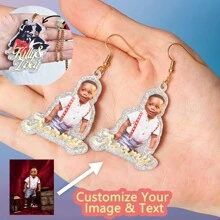 Bộ bông tai & vòng cổ kích thước lớn tùy chỉnh, có nhiều kiểu màu sắc, quà tặng sinh nhật kỷ niệm, món quà bất ngờ, mùa tốt nghiệp, mùa tựu trường, du lịch cần thiết - Bạc lấp lánh - Xem 13
