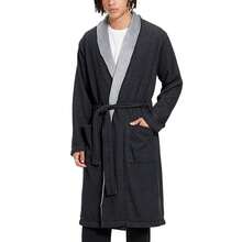 UGG Men's Robinson Fleece Robe - Black Bear Heather - View 6