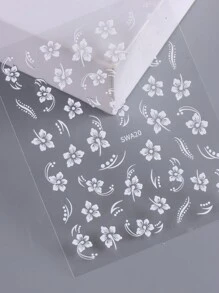 3片装夏日芙蓉美甲贴纸 夏威夷花藤简约设计 DIY 粘贴式美甲贴片 白色粉色 DIY 美甲用品 美甲装饰 - 彩色 - 查看 7