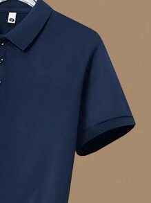 Men's Short Sleeve Ice Silk Polo Shirt, High-Quality Collared T-Shirt For Men, Summer