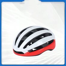1入組摩托車、山地車、公路車安全帽，綜合運動騎行裝備，男女適用自行車安全帽 - 紅白色 - 查看 2