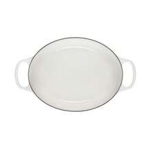 Le Creuset 6.75 Quart Cast Iron Oval Dutch Oven With Marble Applique - White - View 4