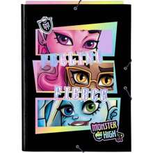 Monsters High MONSTER HIGH "CREEP" 3 FLAP FOLIO FOLDER - Officially Licensed Ring Binder - Exclusive Design - Ideal For Daily Use - Durable Material - Compatible With A4 Sheets - Multicolor - View 1