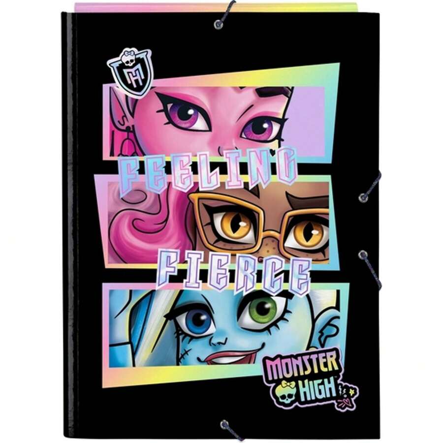 Monsters High MONSTER HIGH "CREEP" 3 FLAP FOLIO FOLDER - Officially Licensed Ring Binder - Exclusive Design - Ideal For Daily Use - Durable Material - Compatible With A4 Sheets - Multicolor - View 1