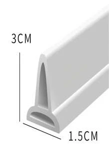 1米白色高防水條,30mm浴室馬桶乾濕分離防水條障壁 - 白色 - 查看 7