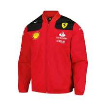 Puma Áo khoác khóa kéo toàn phần màu đỏ Scuderia  của Boyfriend Style dành cho nam - Đỏ - Xem 4