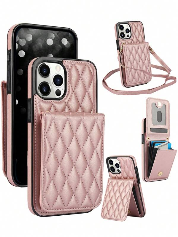 AWQUER Crossbody Phone Case Compatible With Iphone 16 15 14 Plus 13 12 Mini 11 Pro Max 8 7 Plus SE 2020 2022,PU Leather Wallet Case Compatible With Galaxy S24 S23 S22 S21 FE Note 20 Ultra 10 Plus A55 A15 A54 A14 A73 A53 A13 A72 A52 A71 A51 4G 5G Card Slot RFID Blocking Phone Bag Stand Cover
