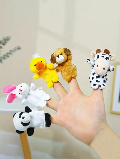Mini set di marionette per dita con animali, piccoli giocattoli per dita con cartoni animati di animali, oggetti da festa per spettacoli, tempo libero, scuole, regali di Pasqua, 1 pezzo/5 pezzi/10 pezzi (stile animale casuale), forniture scolastiche, marionetta di ratto, festa di animali, marionetta ventriloqua