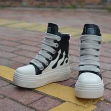 时尚厚底真皮休闲运动鞋