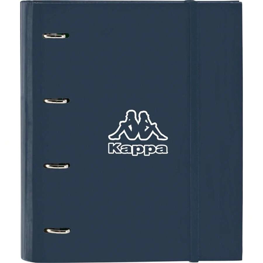 4 RING BINDER 35MM WITH REPLACEMENT KAPPA "DARK NAVY" - Officially Licensed Ring Binder - Exclusive Design - Ideal For Daily Use - Durable Material - Compatible With A4 Sheets - Multicolor - View 1