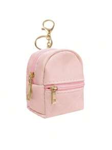 Mini Backpack Keychain, Cute Cosmetic Bag Keychain For Women, Small PU Cosmetic Bag Keychain Accessory, Zipper Pouch Accessory - Multicolor - View 12