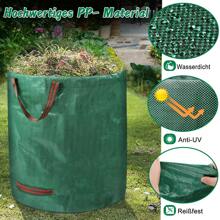 LILIIN Worki na odpady ogrodowe 272L, 2 szt. / 3 szt., worki ogrodowe na odpady zielone z uchwytami, worki na liście tkanina polipropylenowa 150g/m², worki na odpady zielone, składane, stabilne, wodoodporne, odporne na promieniowanie UV