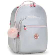 Kipling | Seoul Extra Large Candy Metal Nylon 17" Laptop Backpack |  | Outdoor Lightweight Backpack - Icesilvmet - View 5
