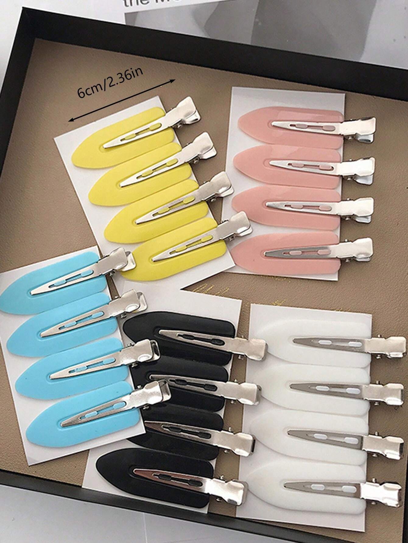 10 Stück Nahtlose Haarspangen – Acryl, Bunt, Faltenfrei, Für Pony & Make-up, Damen & Mädchen