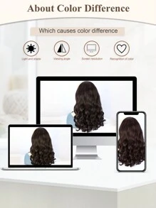 Yaki Cury Wave Ponytail Extension Drawstring Ponytail For Women Synthetic Long Curly Wave Pony Tails Hair Extensions Clip In Ponytail 16 Inch Hairpiece - Coffee Brown - View 7
