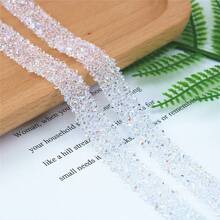 Dây viền đính đá nhựa tự dính nhiều màu, dài 1 thước Anh, dùng để trang trí quần áo/túi xách/giày dép, đồ dùng thủ công tự làm. - Nhiều màu - Xem 4