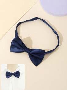 1pc Unisex Double-Layered Bowknot Fashionable & Simple Slip-On Bow Tie, Adjustable For Easy Wearing, Suitable For School And Daily Wear, Festive Dress Up, Performances, And Parties, Creating Lively Atmosphere, Holiday Gift - 1pcs Solid Color Bow Tie - View 15