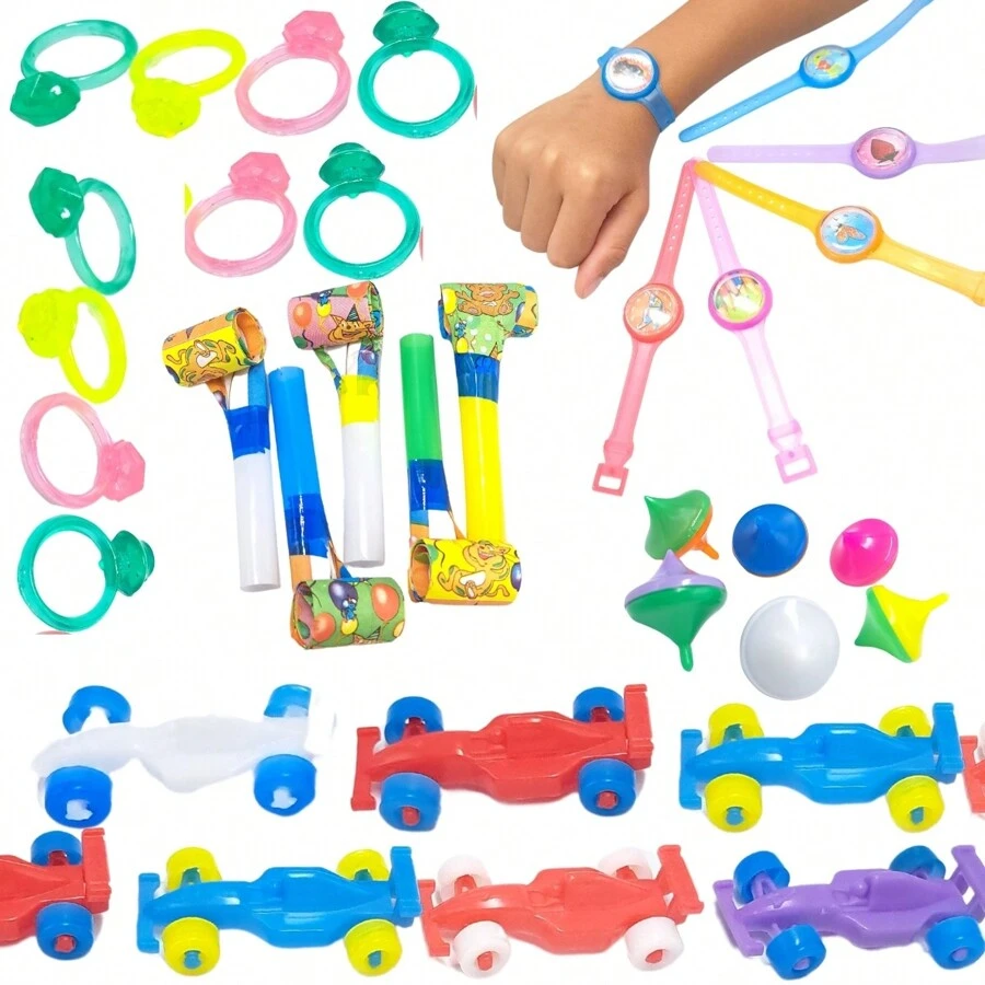 Kit 150 Mini Brinquedo Infantil P Festa Fantasia Kids Prenda Sacolinha Surpresa Festa Aniversário Lembrancinha - Sortidas - Visão 1