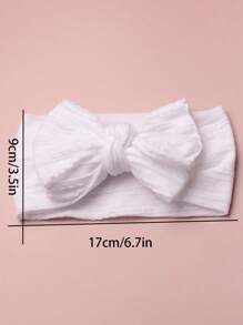 5 piezas Diademas para bebé de doble capa con lazo de jacquard de moda