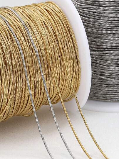 2m Fashionable 304 Stainless Steel Thin Snake Bone Chain For DIY Bracelet & Necklace Jewelry Making