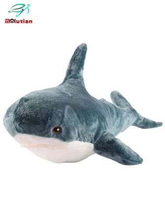 Molutian Juguetes de peluche de tiburón suave y esponjoso en 2 tamaños, almohadas de peluche de tiburón gigante, decoración del hogar con tiburones, peluches lindos, decoración con tiburones, tiburones de peluche, peluches, enorme peluche, animales de peluche gigantes
